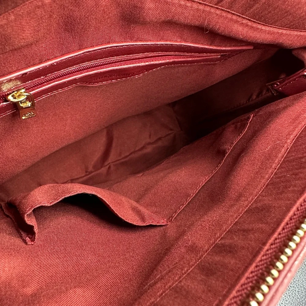 BADGLEY MISCHKA | Red Vegan Leather Tote Shoulder Bag NWT - Picture 4 of 7